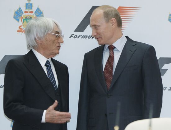 Vladimir Putin meets with Bernard Ecclestone