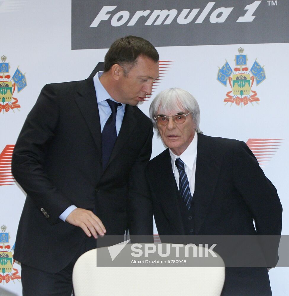 Oleg Deripaska and Bernard Ecclestone