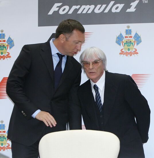 Oleg Deripaska and Bernard Ecclestone