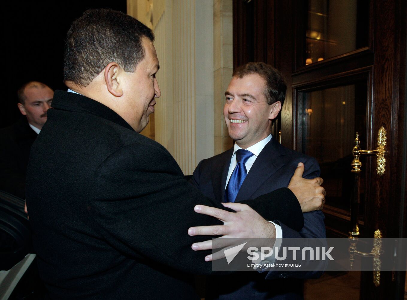 Dmitry Medvedev meets with Hugo Chavez
