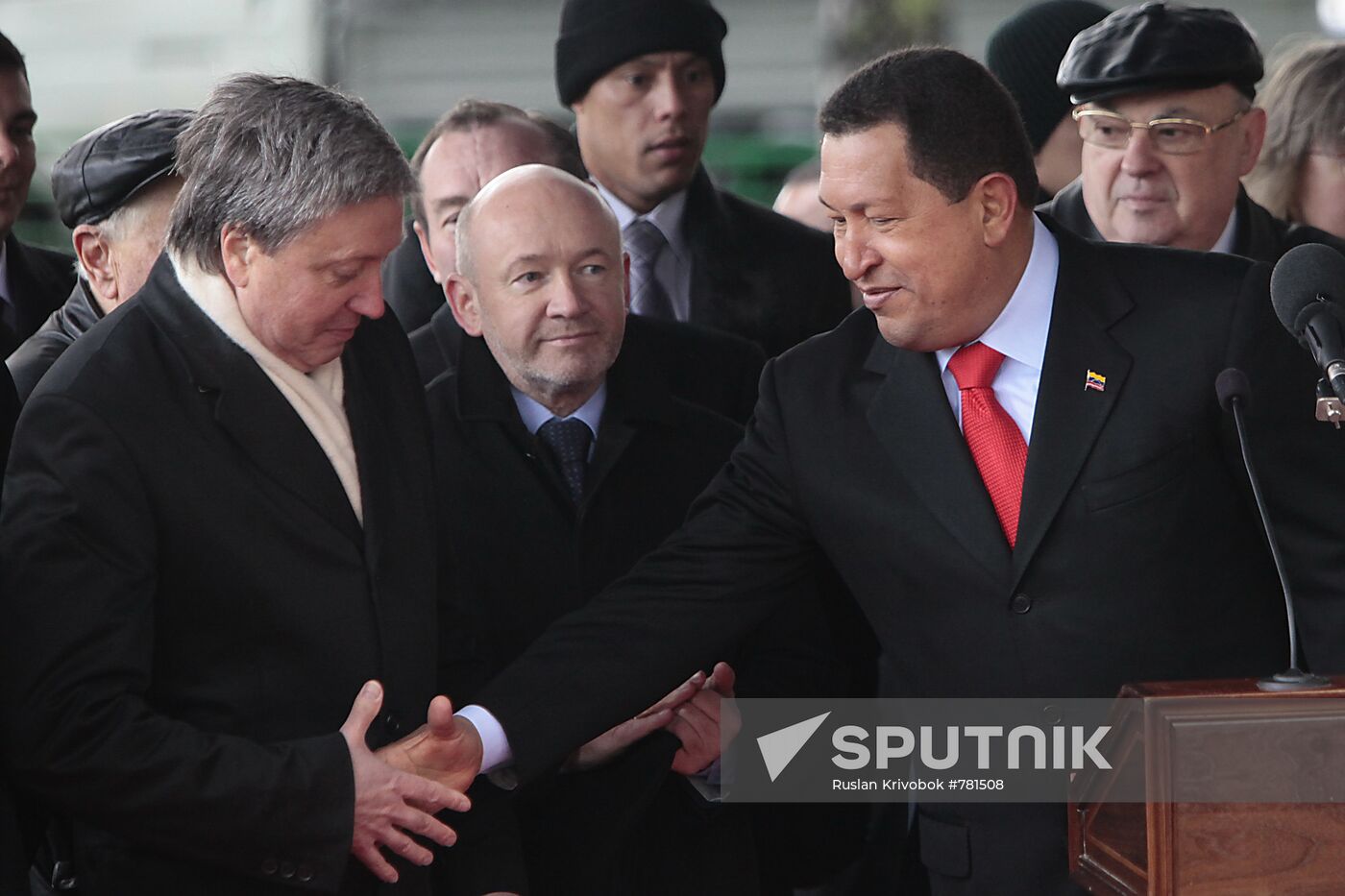 Ceremony of laying cornerstone of monument to Simon Bolivar