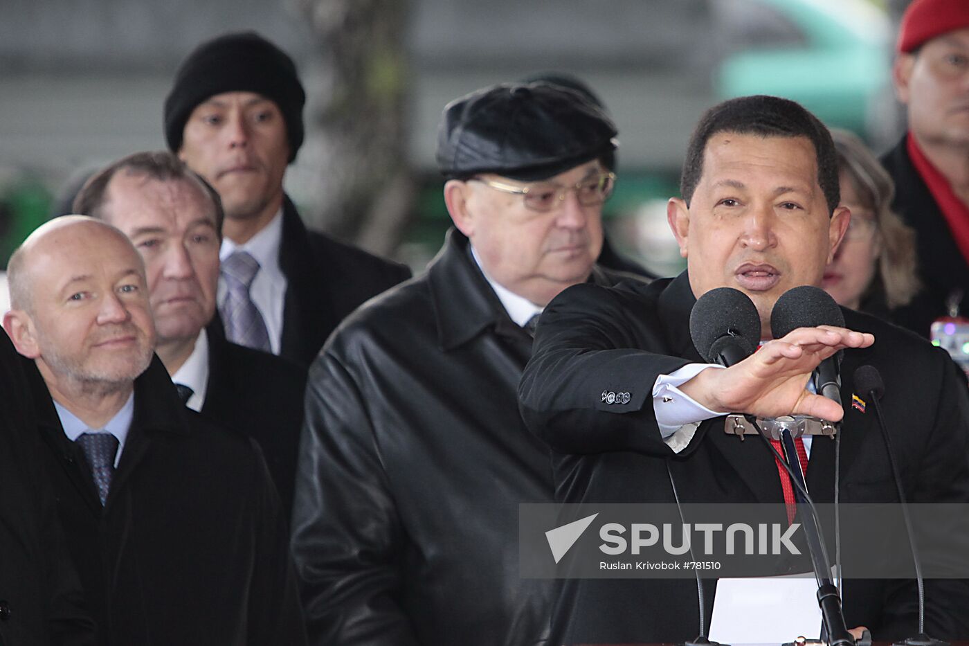 Ceremony of laying cornerstone of monument to Simon Bolivar