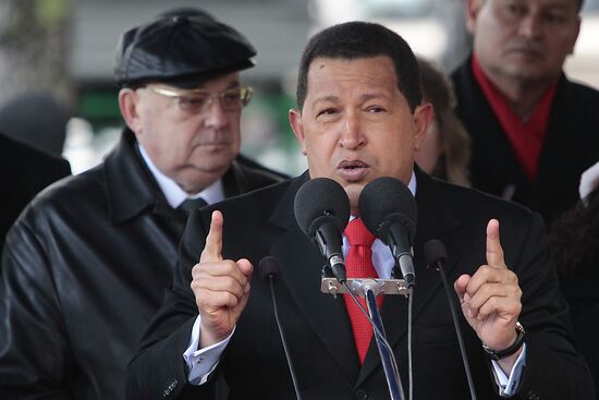 Ceremony of laying cornerstone of monument to Simon Bolivar