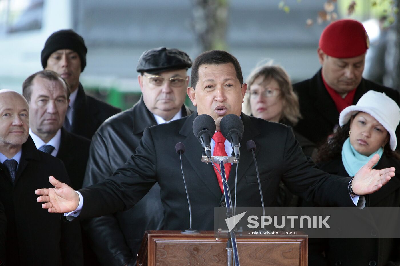 Ceremony of laying cornerstone of monument to Simon Bolivar