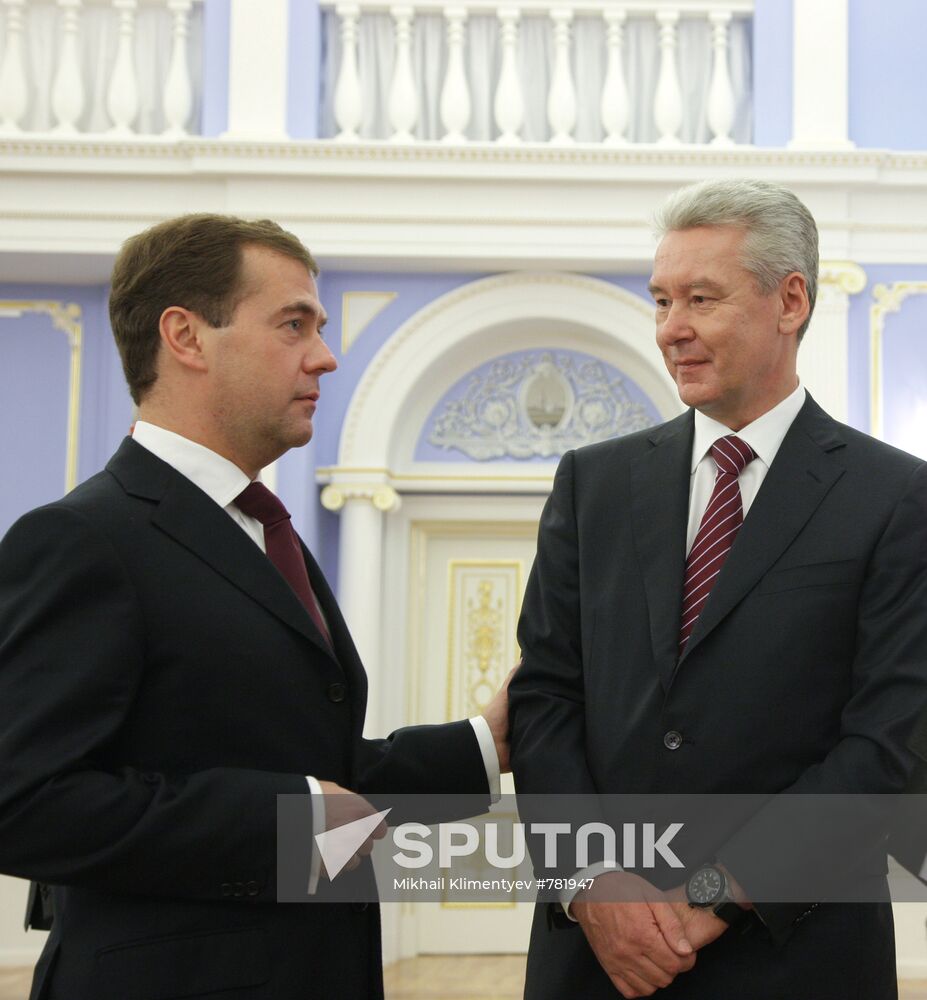 Dmitry Medvedev nominates Sergei Sobyanin for Moscow mayor