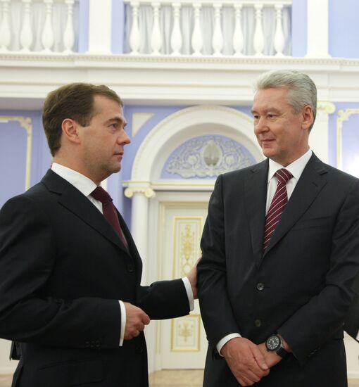 Dmitry Medvedev nominates Sergei Sobyanin for Moscow mayor