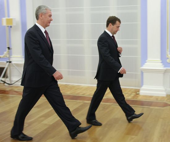 Dmitry Medvedev nominates Sergei Sobyanin for Moscow mayor