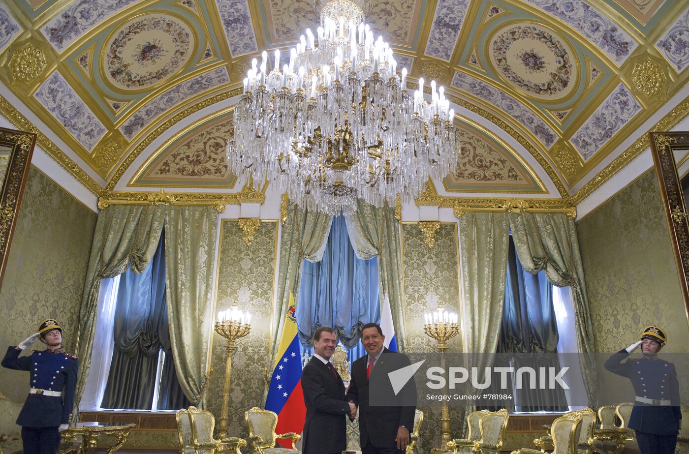 Dmitry Medvedev and Hugo Chavez
