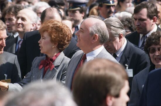 Mikhail Sergeyevich Gorbachev and his wife Raisa Maksimovna