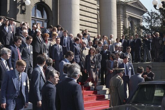 Mikhail Sergeyevich Gorbachev and Raisa Maksimovna Gorbacheva