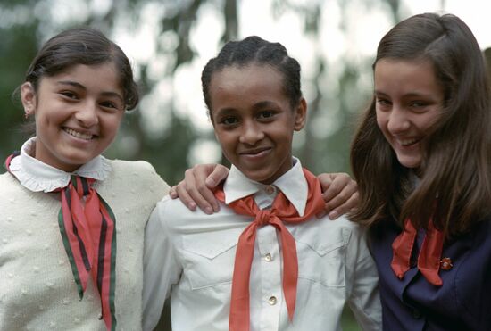 Students at Soviet Embassy Soviet school, Ethiopia