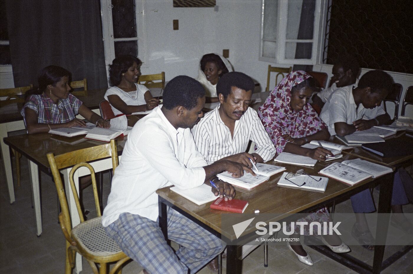 Lesson at courses of Russian language