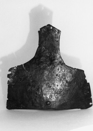 Nose protection of 16th-century combat helmet