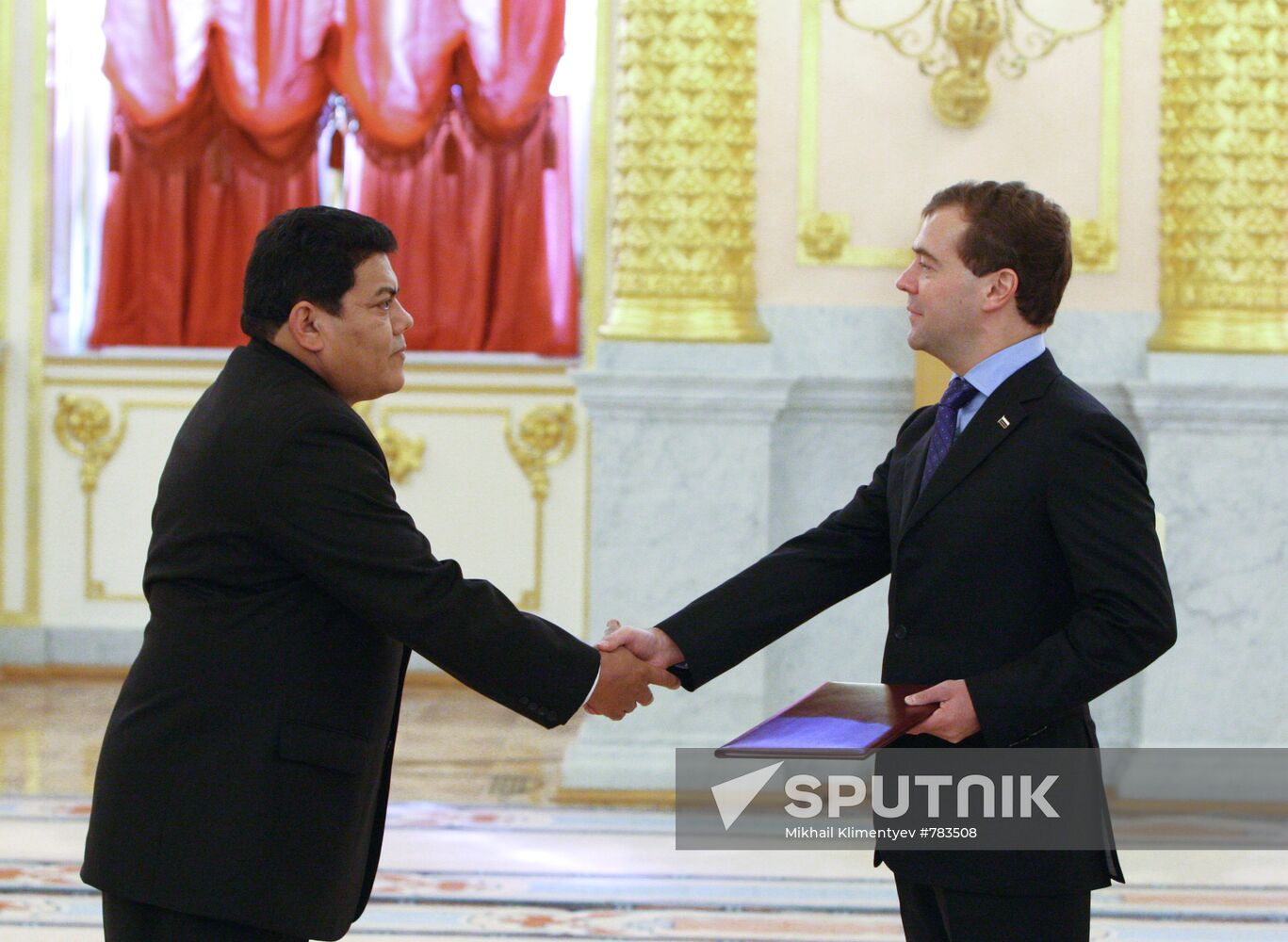 Dmitry Medvedev accepts ambassador credentials