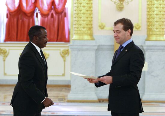 Dmitry Medvedev accepts ambassador credentials