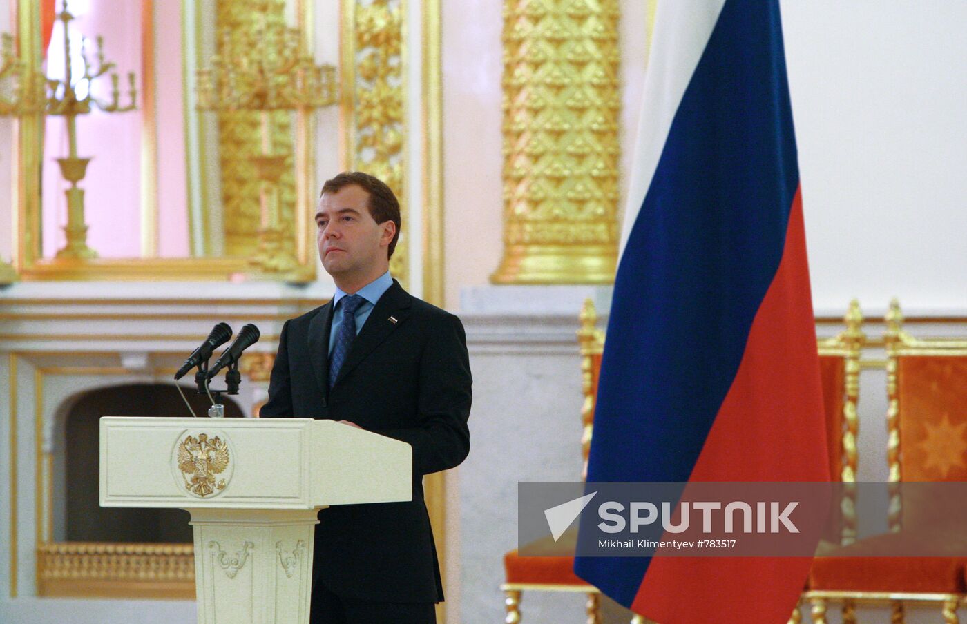 Dmitry Medvedev accepts ambassador credentials