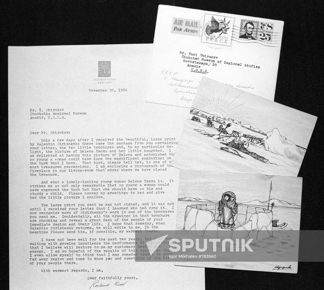 Letter of American artist Rockwell Kent