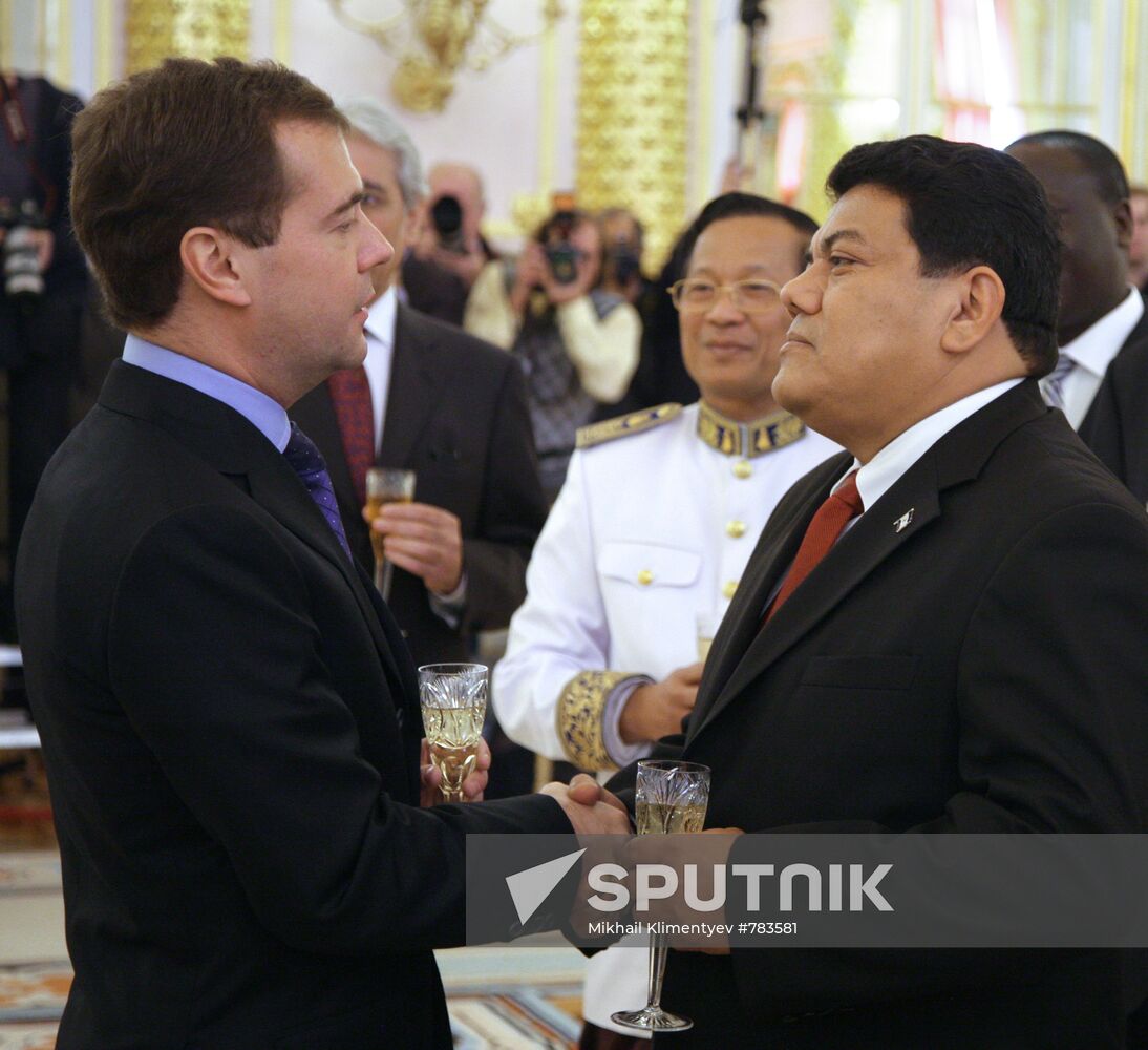 Dmitry Medvedev accepts ambassador credentials