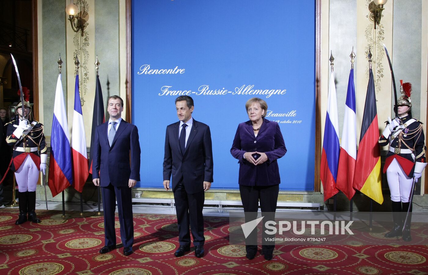 Leaders of Russia, France and Germany hold meeting