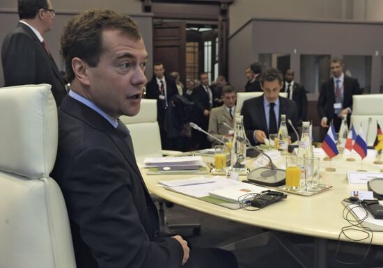 Russian President Dmitry Medvedev on visit to France