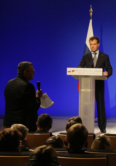 Russian President Dmitry Medvedev on visit to Deauville
