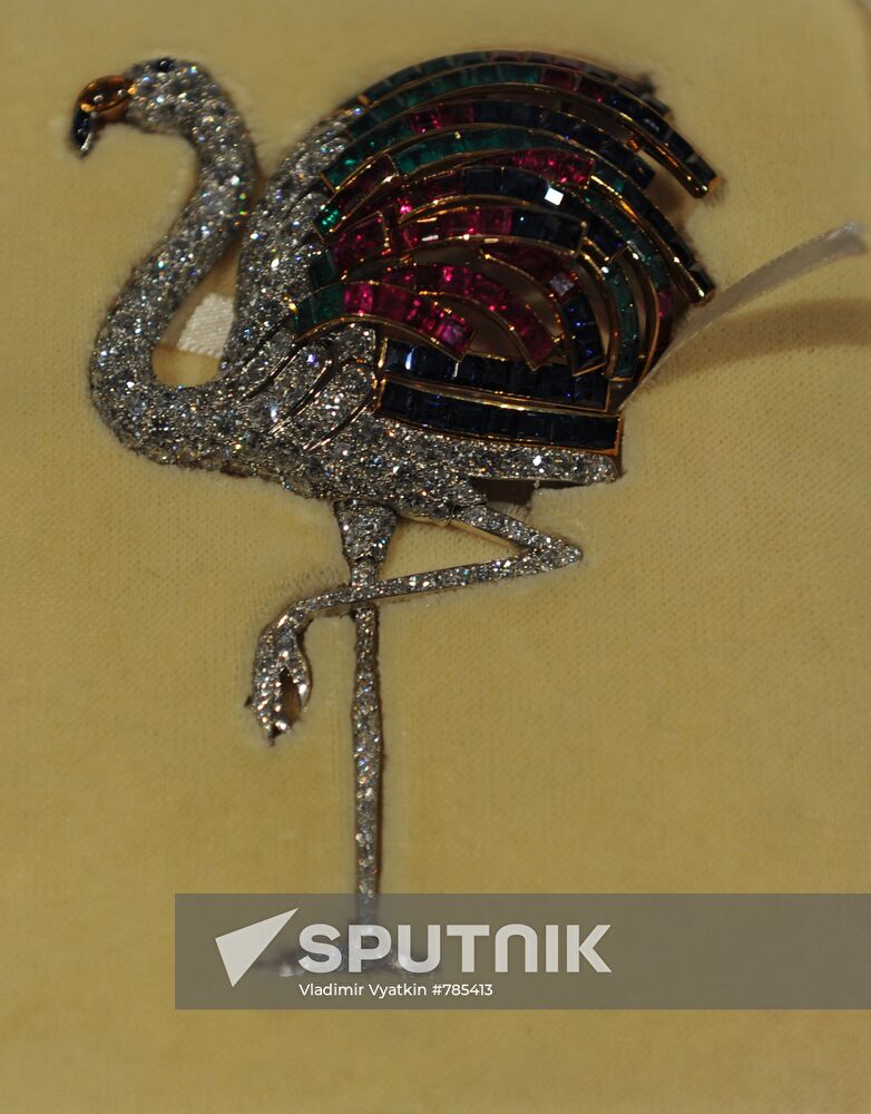 "Flamingo" breastpin from collection of Duchess of Windsor's