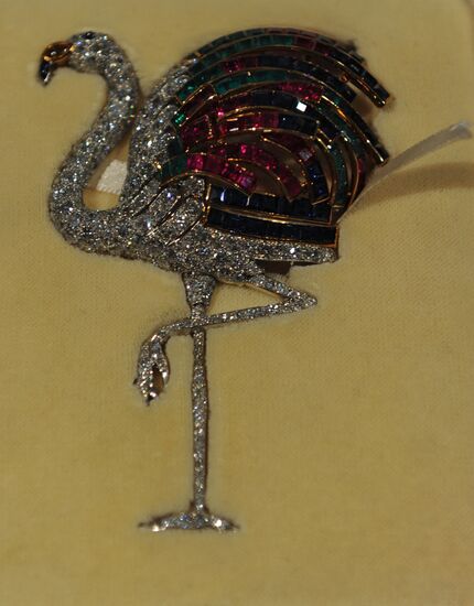 "Flamingo" breastpin from collection of Duchess of Windsor's