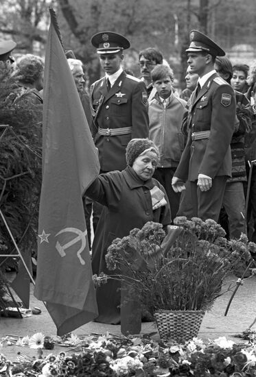 Veterans during wreath-laying ceremony
