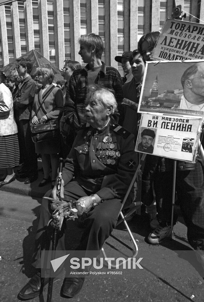 War veteran at Victory Day celebration