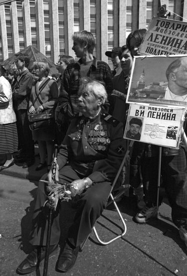 War veteran at Victory Day celebration