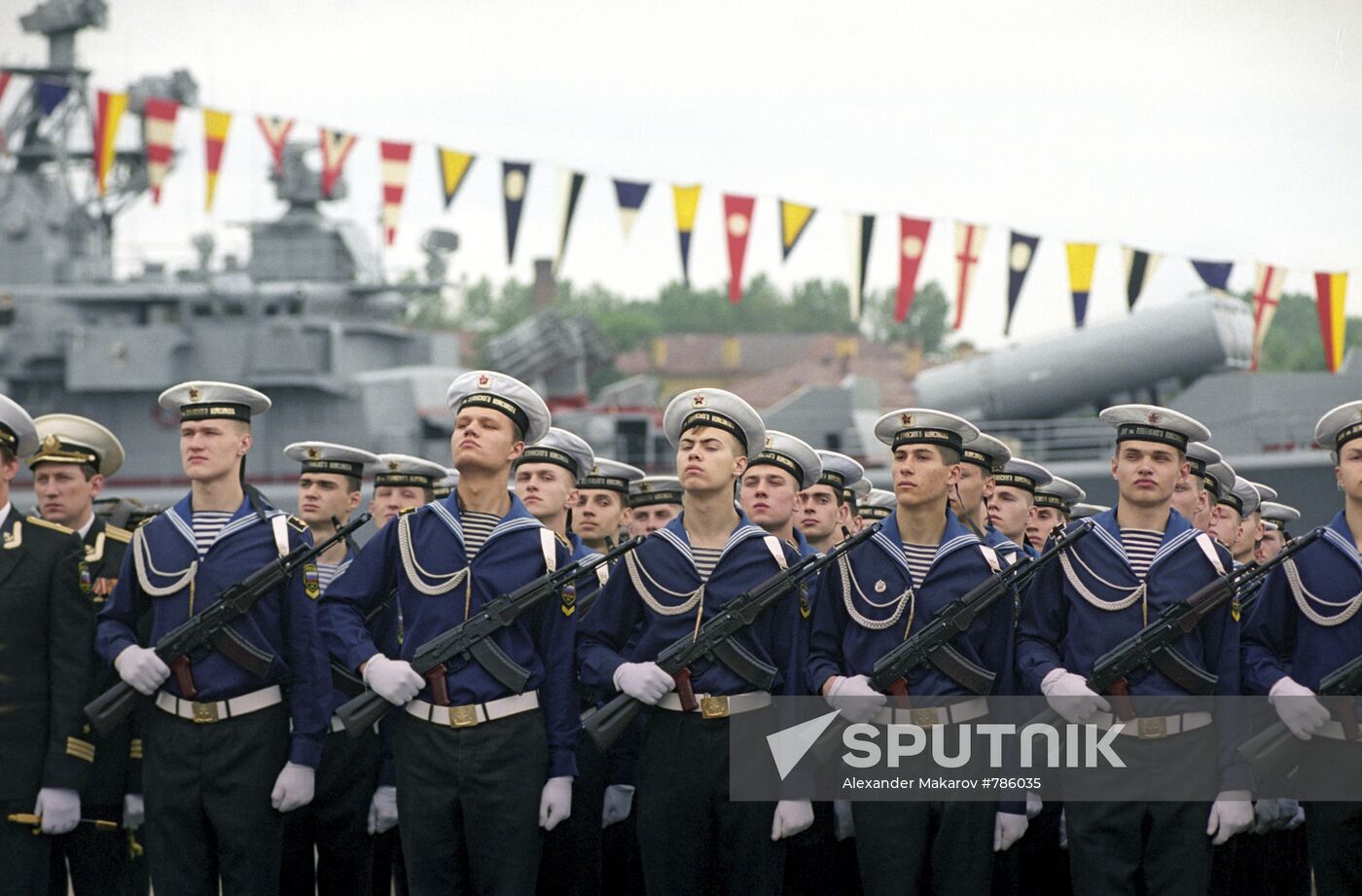 Military parade on Russian Navy Day