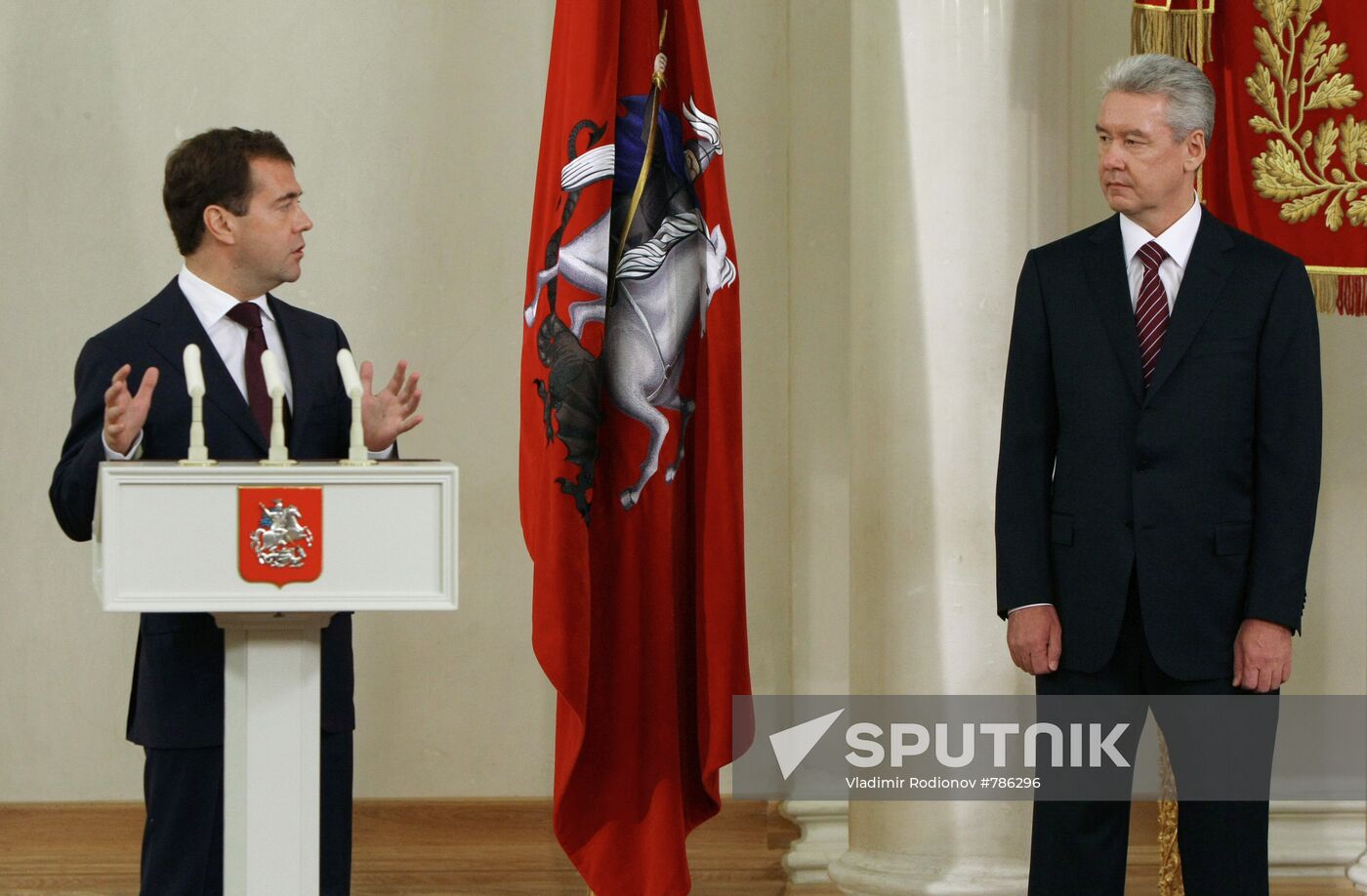 Russian President at a swearing-in ceremony