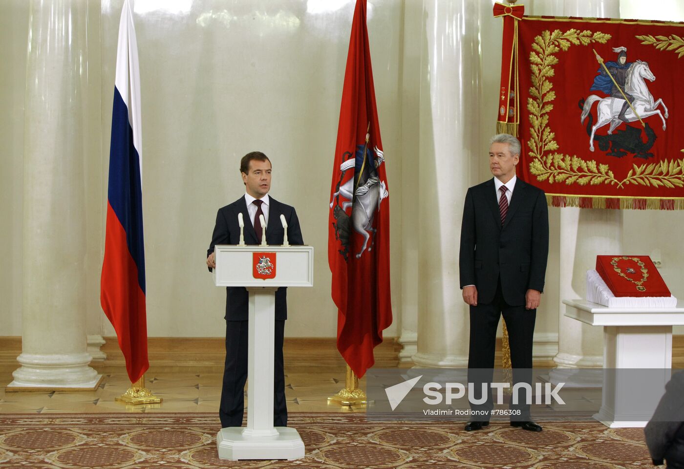 Russian President at a swearing-in ceremony