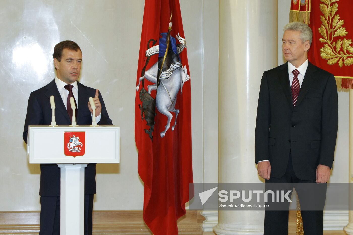 Russian President at a swearing-in ceremony