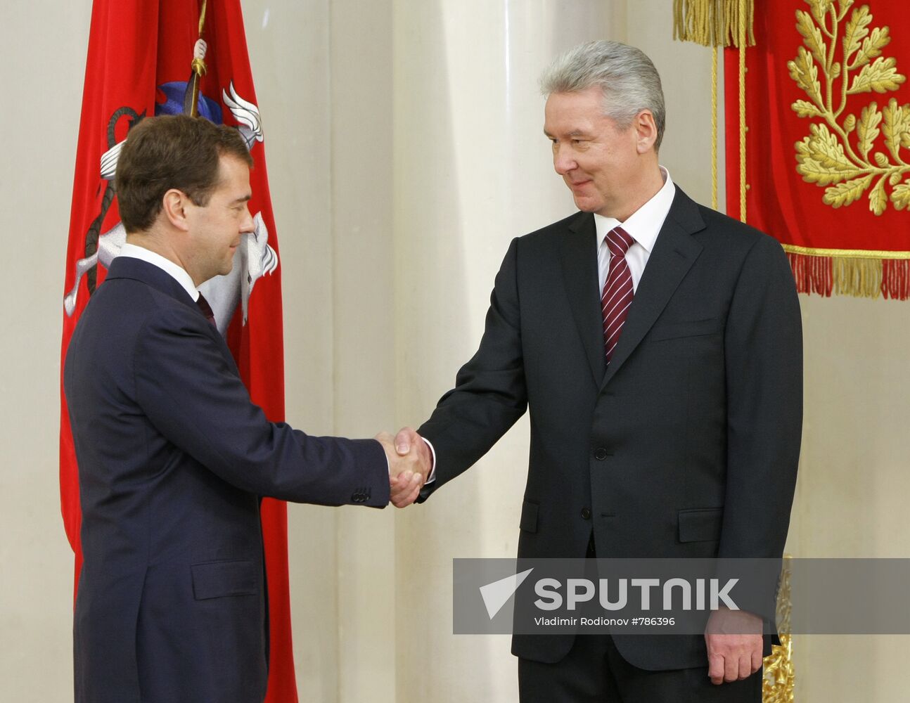 Russian President at a swearing-in ceremony