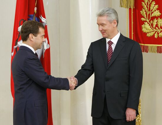 Russian President at a swearing-in ceremony