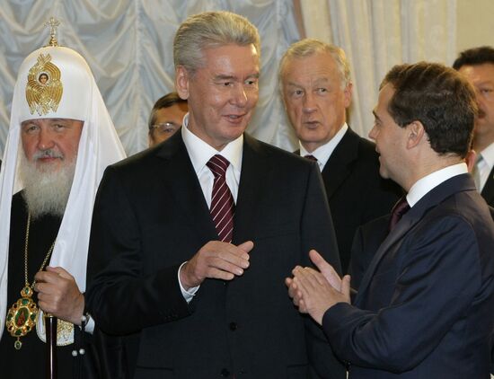 Russian president attends Sobyanin inauguration as Moscow mayor