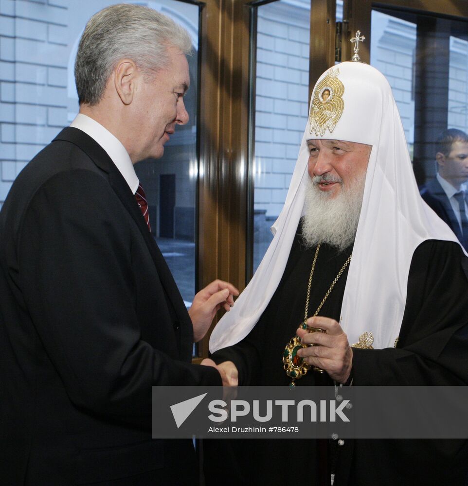 Sergei Sobyanin Patriarch Kirill of Moscow and All Russia