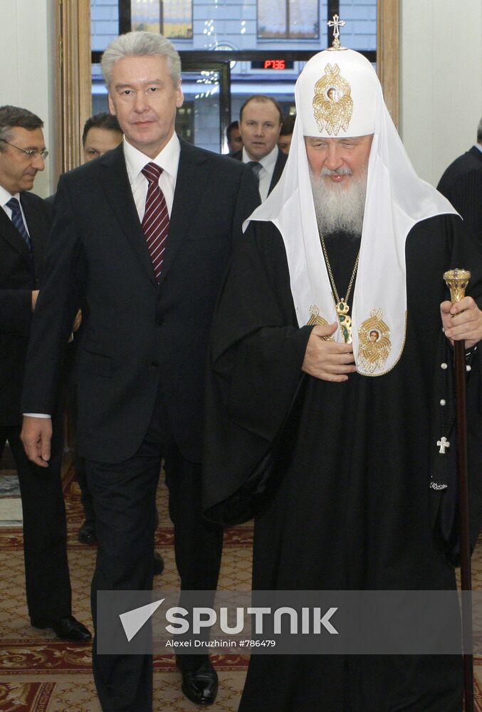 Sergei Sobyanin Patriarch Kirill of Moscow and All Russia