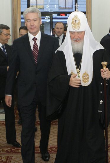Sergei Sobyanin Patriarch Kirill of Moscow and All Russia
