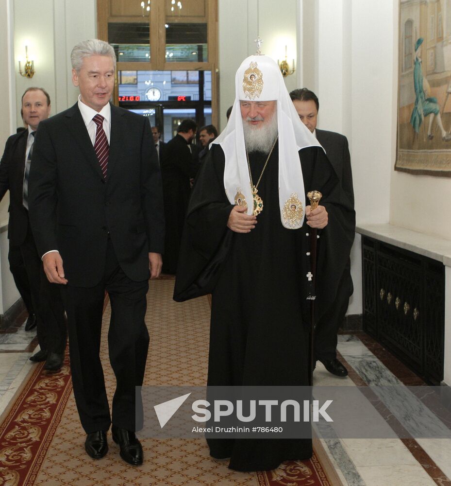 Sergei Sobyanin Patriarch Kirill of Moscow and All Russia