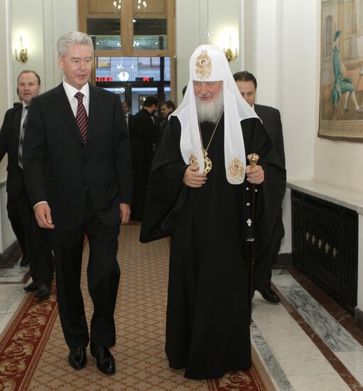Sergei Sobyanin Patriarch Kirill of Moscow and All Russia