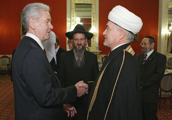 Sergei Sobyanin, Berl Lasar and Ravil Gainutdin