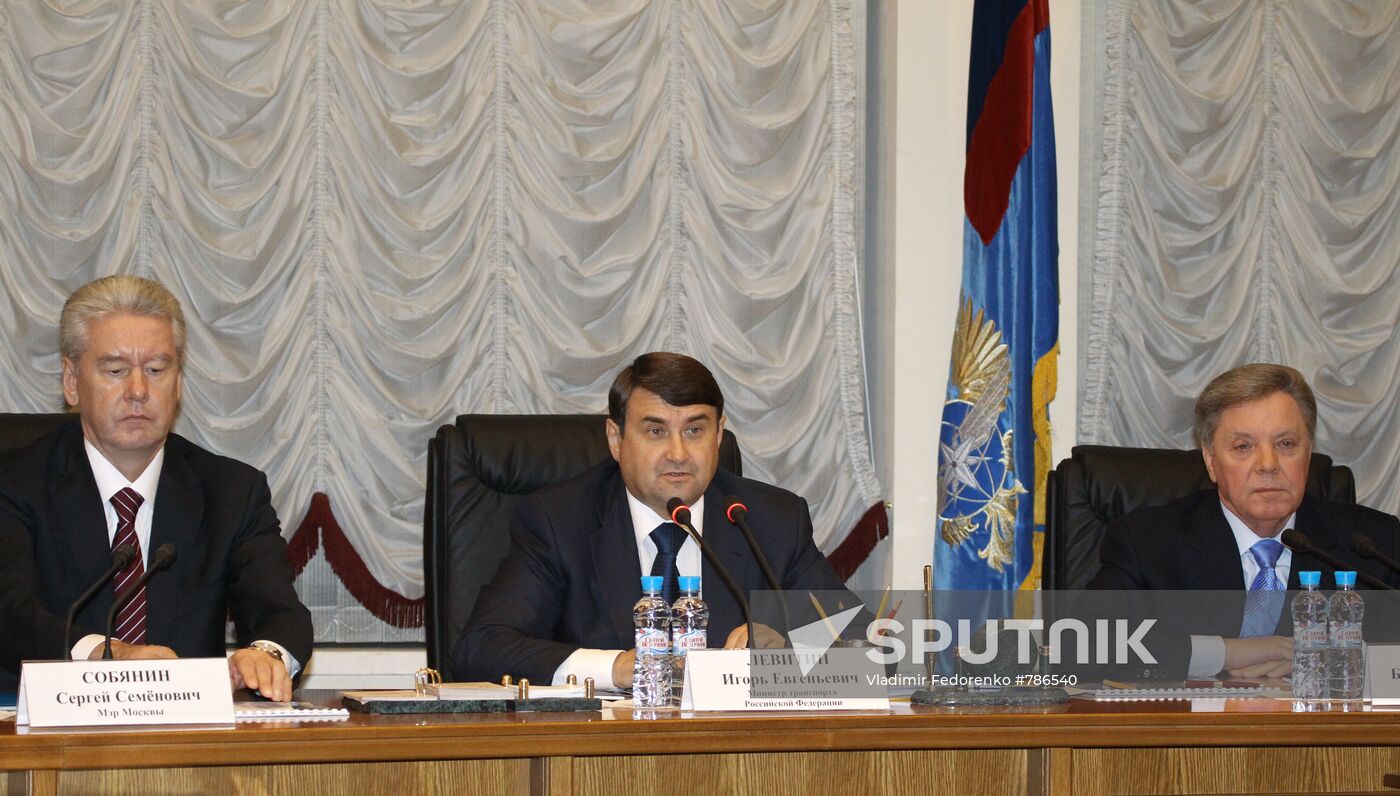 Sergei Sobyanin, Igor Levitin and Boris Gromov