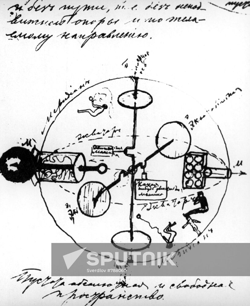 Konstantin Tsiolkovsky's sketch