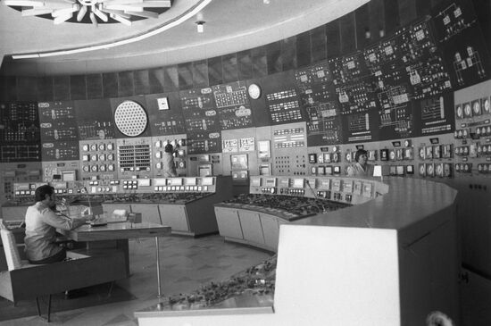 Control console of the Novovoronezh nuclear power plant