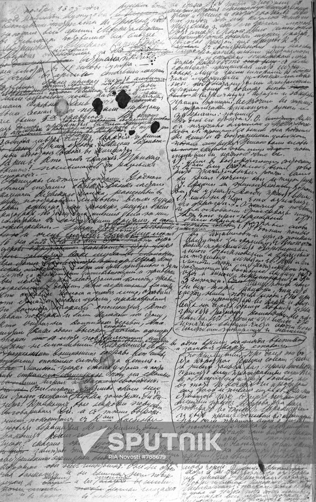Leo Tolstoy's War and Peace manuscript page