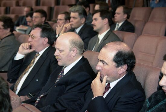 Vladimir Gusinsky, Alexander Smolensky and Boris Berezovsky