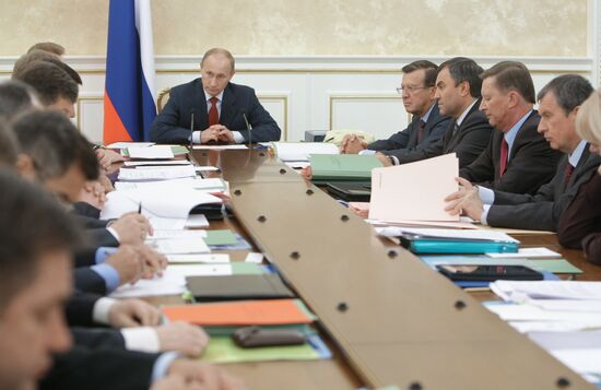 Vladimir Putin conducts Inner Cabinet meeting