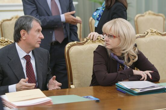 Igor Sechin and Tatyana Golikova
